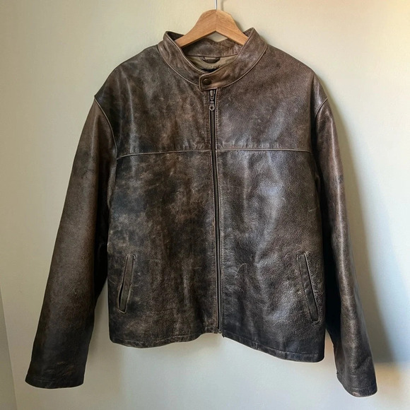 Bod & Christensen Leather Biker Jacket, size 46 - Picture 2 of 5